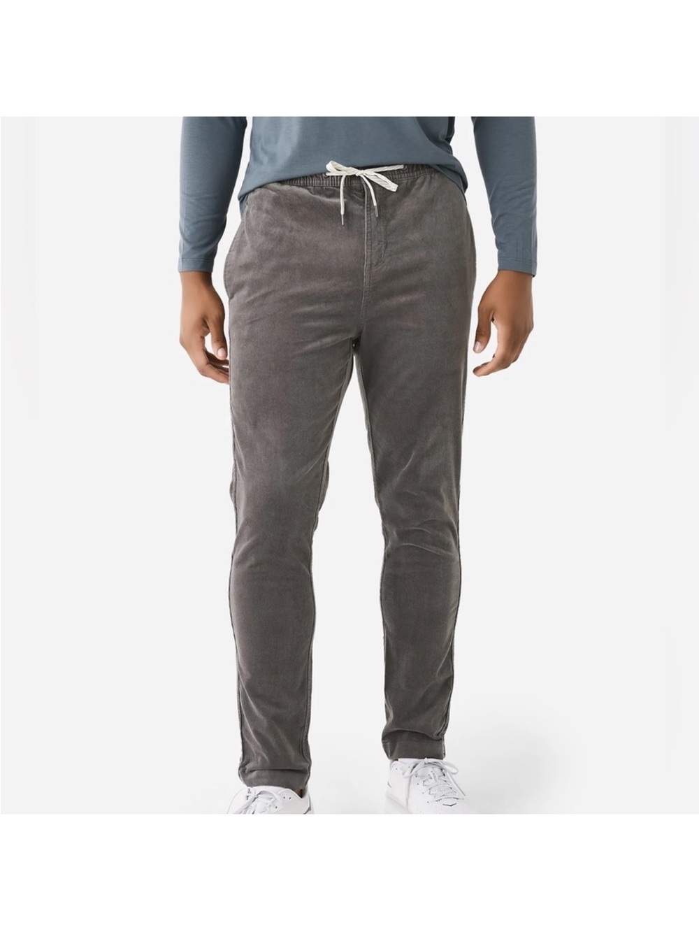Vuori Optimist Gray Cotton Corduroy Drawstring Pants V440 size Medium